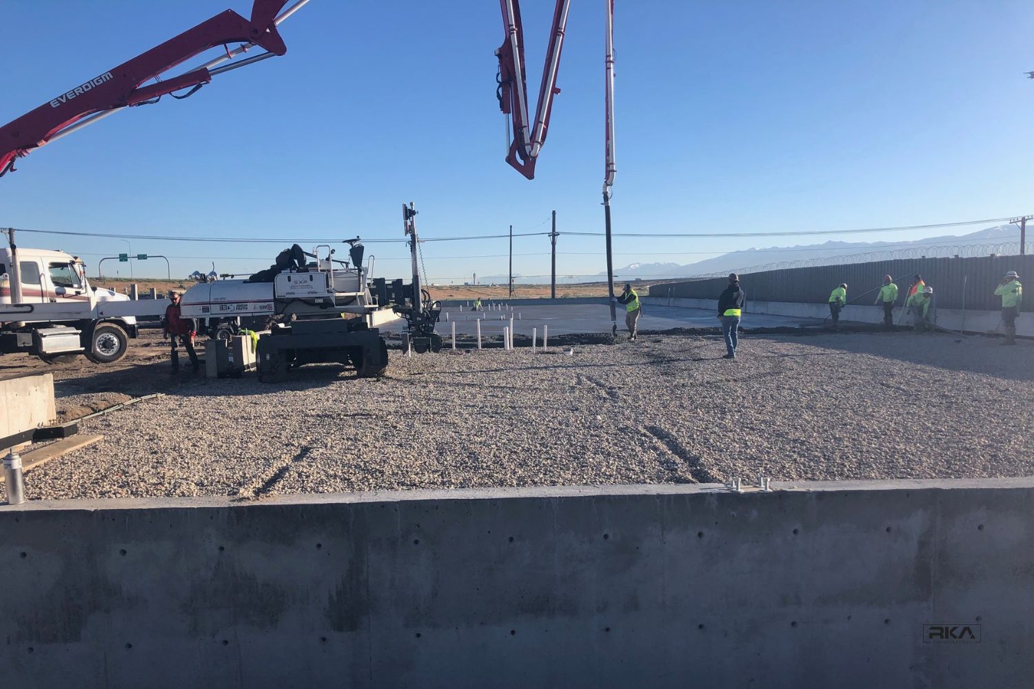 New Warehouse Concrete Floor Pouring Construction in Salt Lake County, Utah